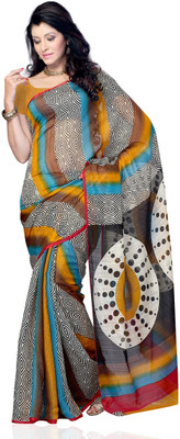 

JTInternational Printed Fashion Art Silk Saree(Multicolor)