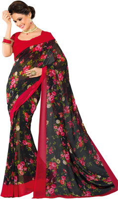 

Jiya Self Design, Printed Fashion Georgette Saree(Multicolor)