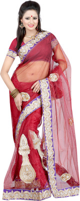 

Ansu Fashion Self Design Fashion Net Saree(Maroon)