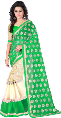 

K.C Self Design Bollywood Georgette Saree(Green)
