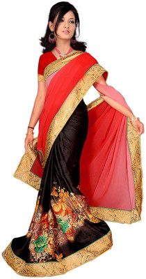 

Khoobee Printed Fashion Crepe Saree(Multicolor)