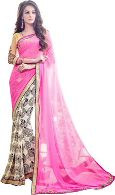 

Jiya Self Design, Printed, Embellished Fashion Georgette Saree(Pink, Beige, Multicolor), Beige;multicolor;pink