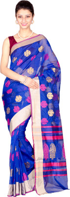 

Chandrakala Self Design Banarasi Cotton Saree(Black)