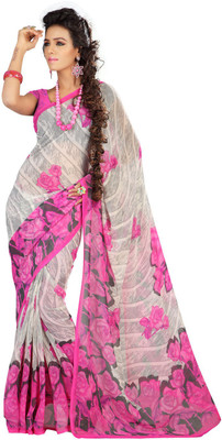 

Party Wear Dresses Printed Fashion Georgette Saree(Multicolor)