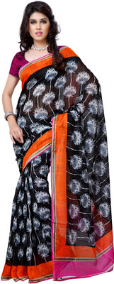 

JTInternational Printed Chanderi Handloom Art Silk Saree(Multicolor)