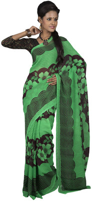 

Hawai Floral Print Fashion Georgette Saree(Multicolor)