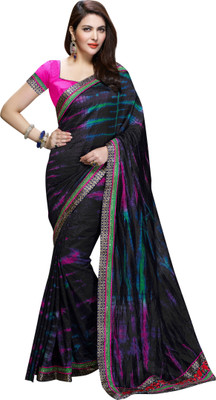 

Brijraj Embellished Fashion Dupion Silk Saree(Black, Multicolor)