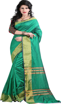 

Laxmi Pooja Printed Fashion Kota Cotton Saree(Green)