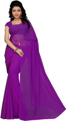 

Surupta Solid Fashion Georgette Saree(Purple), Wine