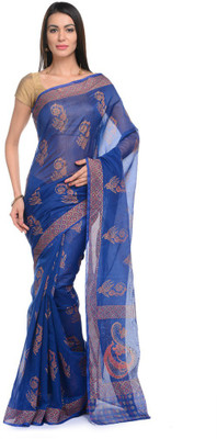 

NIKA Printed Chanderi Chanderi Saree(Maroon)