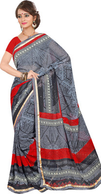 

Jiya Self Design, Printed, Embellished Fashion Georgette Saree(Grey, Multicolor)