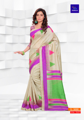 

Sunaina Printed Fashion Silk Cotton Blend Saree(Multicolor)