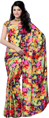 

JTInternational Printed Fashion Jacquard Saree(Multicolor), Multi color