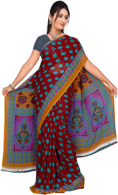 

Parisha Printed Daily Wear Georgette Saree(Maroon, Multicolor)