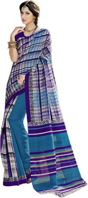 

Vishal Printed Fashion Art Silk Saree(Blue)