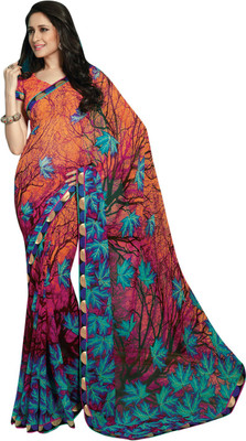 

Vishal Solid Fashion Georgette Saree(Multicolor)