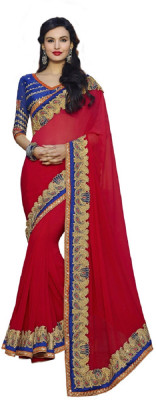 

Indian E Fashion Embroidered Bollywood Georgette Saree(Red)