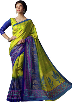 

Sunaina Printed Fashion Cotton Linen Blend Saree(Multicolor)