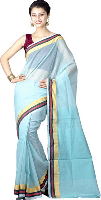 

Chandrakala Woven Banarasi Cotton Saree(Green)