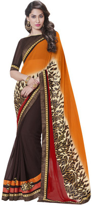 

Desi Butik Embroidered Fashion Georgette Saree(Multicolor)