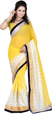 

Ansu Fashion Solid Fashion Chiffon Saree(Pink)