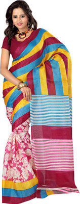 

Indrani Printed Fashion Georgette Saree(Multicolor), Pink
