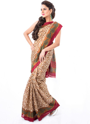 Cenizas Self Design Fashion Silk Saree(Multicolor), Maroon