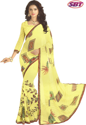 

PSHOPEE Printed Fashion Chiffon Saree(Yellow)