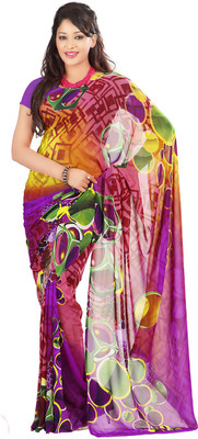

Party Wear Dresses Printed Fashion Art Silk Saree(Multicolor)