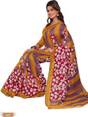 

Hi-Choice Printed Daily Wear Art Silk Saree(Multicolor), Red