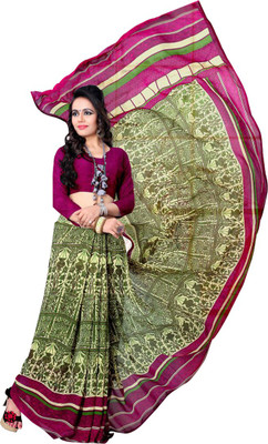 

MannMohh Printed Daily Wear Georgette Saree(Pack of 3, Multicolor)