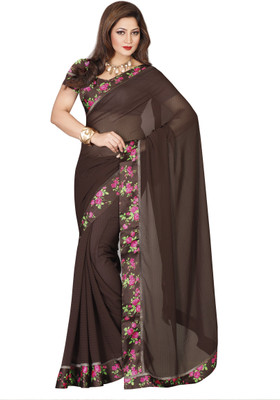

Vishal Self Design Bollywood Georgette Saree(Black)