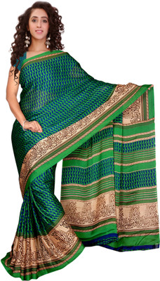 

Vardan Prints Printed Bollywood Crepe Saree(Green)