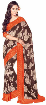 

Vipul Printed Fashion Georgette Saree(Black)