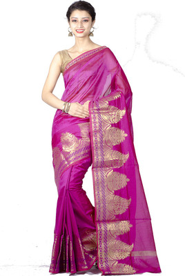 

Chandrakala Woven Banarasi Art Silk Saree(Pink)