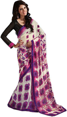 

Party Wear Dresses Printed Fashion Pure Chiffon Saree(Multicolor)
