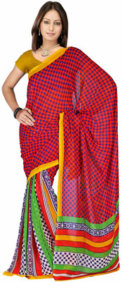 

Jaipur Kurti Printed Daily Wear Georgette Saree(Multicolor)