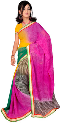 

Vardan Prints Printed Bollywood Chiffon Saree(Multicolor)
