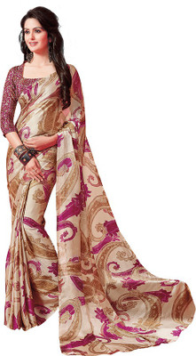

PSHOPEE Floral Print Fashion Chiffon Saree(Purple)