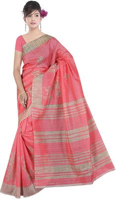

Parisha Printed Daily Wear Art Silk Saree(Pink), Peach