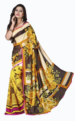 

Parisha Self Design, Printed Fashion Georgette Saree(Brown, Yellow, Multicolor), Brown;multicolor;yellow