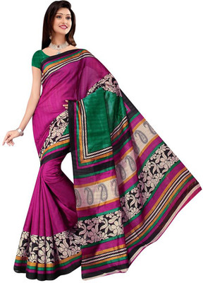 

Jiya Self Design, Printed Fashion Silk Saree(Pink, Multicolor), Multicolor;pink