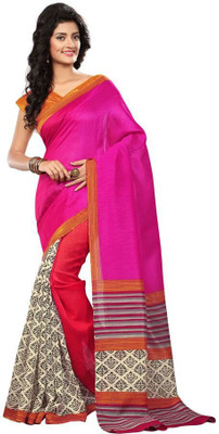 

Kshama Printed Daily Wear Art Silk Saree(Multicolor)