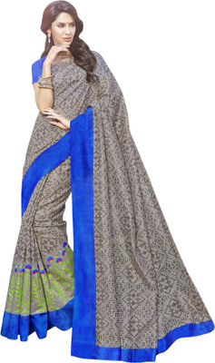 

Vishal Printed Fashion Art Silk Saree(Grey)