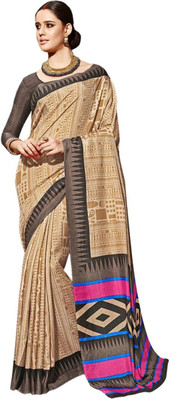 

JTInternational Printed Bollywood Art Silk Saree(Mustard)