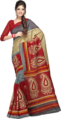 

Khoobee Self Design, Printed Fashion Art Silk Saree(Red, Multicolor), Multicolor;red