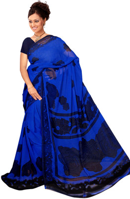 

Vardan Prints Printed Bollywood Georgette Saree(Blue)