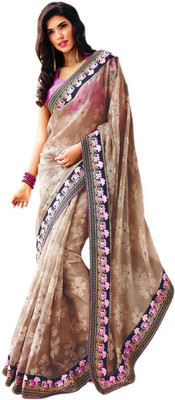 

Vishal Printed Fashion Art Silk Saree(Multicolor), Chikoo