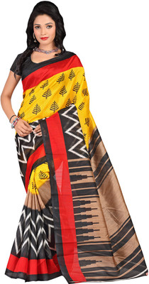

Parisha Printed Daily Wear Art Silk Saree(Yellow, Beige)