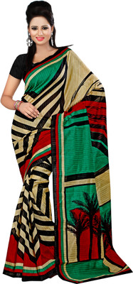 

Multi Retail Printed Bhagalpuri Printed Silk Saree(Multicolor), Multi color